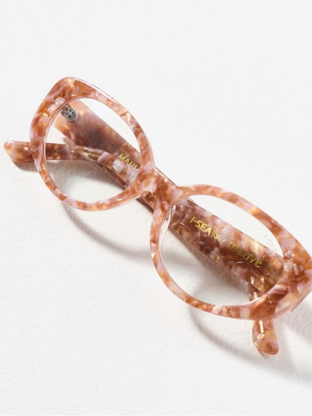 Anthropologie I-SEA Marley Polarized Readers Blue Light Tan Cream 2.5 Power NEW